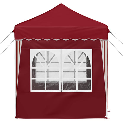 vidaXL Pop-up Party Tent 195 x 195 x 245 cm Burgundy Oxford Fabric - 12633