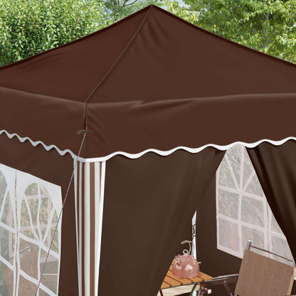 vidaXL Pop-up Party Tent 195 x 195 x 245 cm Brown Oxford Fabric - 12646
