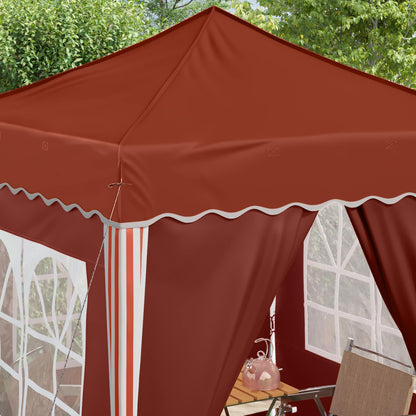 vidaXL Pop-up Party Tent 195 x 195 x 245 cm Terracotta Oxford Fabric - 12650