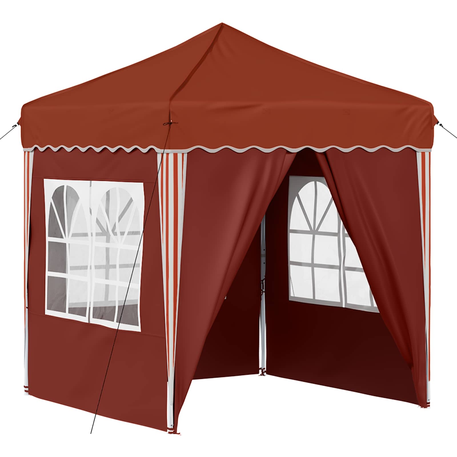 vidaXL Pop-up Party Tent 195 x 195 x 245 cm Terracotta Oxford Fabric - 12650