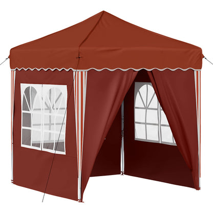 vidaXL Pop-up Party Tent 195 x 195 x 245 cm Terracotta Oxford Fabric - 12650