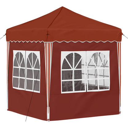 vidaXL Pop-up Party Tent 195 x 195 x 245 cm Terracotta Oxford Fabric - 12650