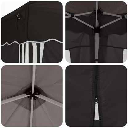 vidaXL Pop-up Party Tent 195 x 195 x 245 cm Black Oxford Fabric - 12651