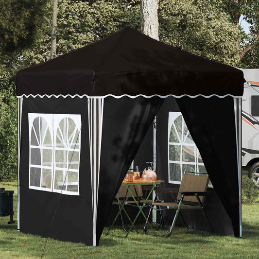 vidaXL Pop-up Party Tent 195 x 195 x 245 cm Black Oxford Fabric - 12651