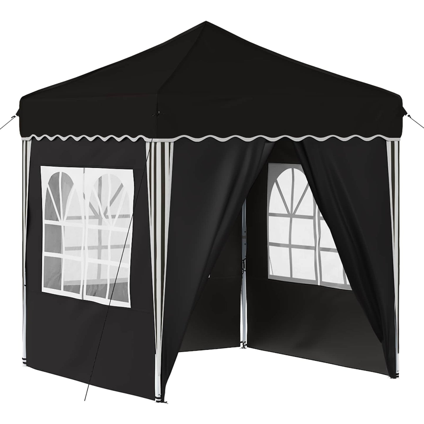 vidaXL Pop-up Party Tent 195 x 195 x 245 cm Black Oxford Fabric - 12651