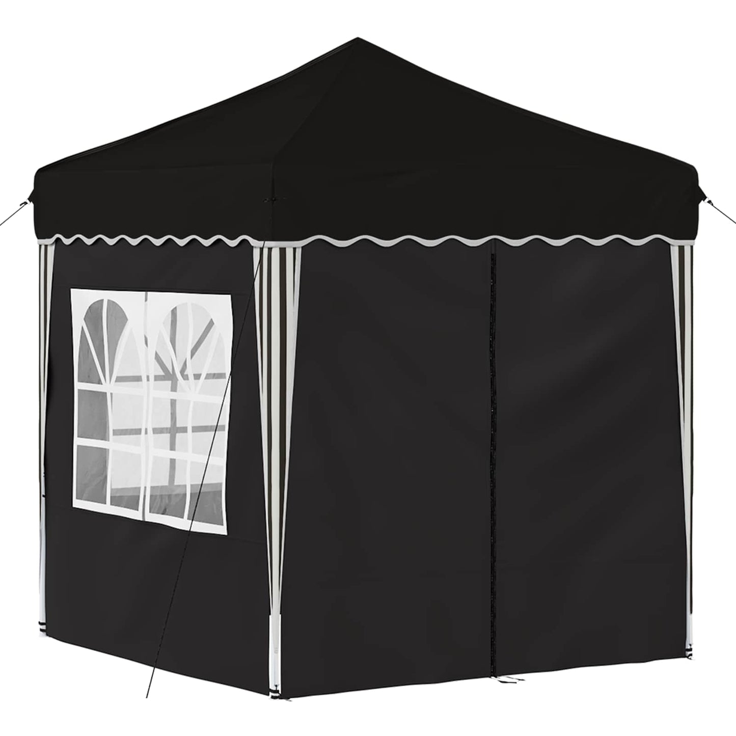 vidaXL Pop-up Party Tent 195 x 195 x 245 cm Black Oxford Fabric - 12651