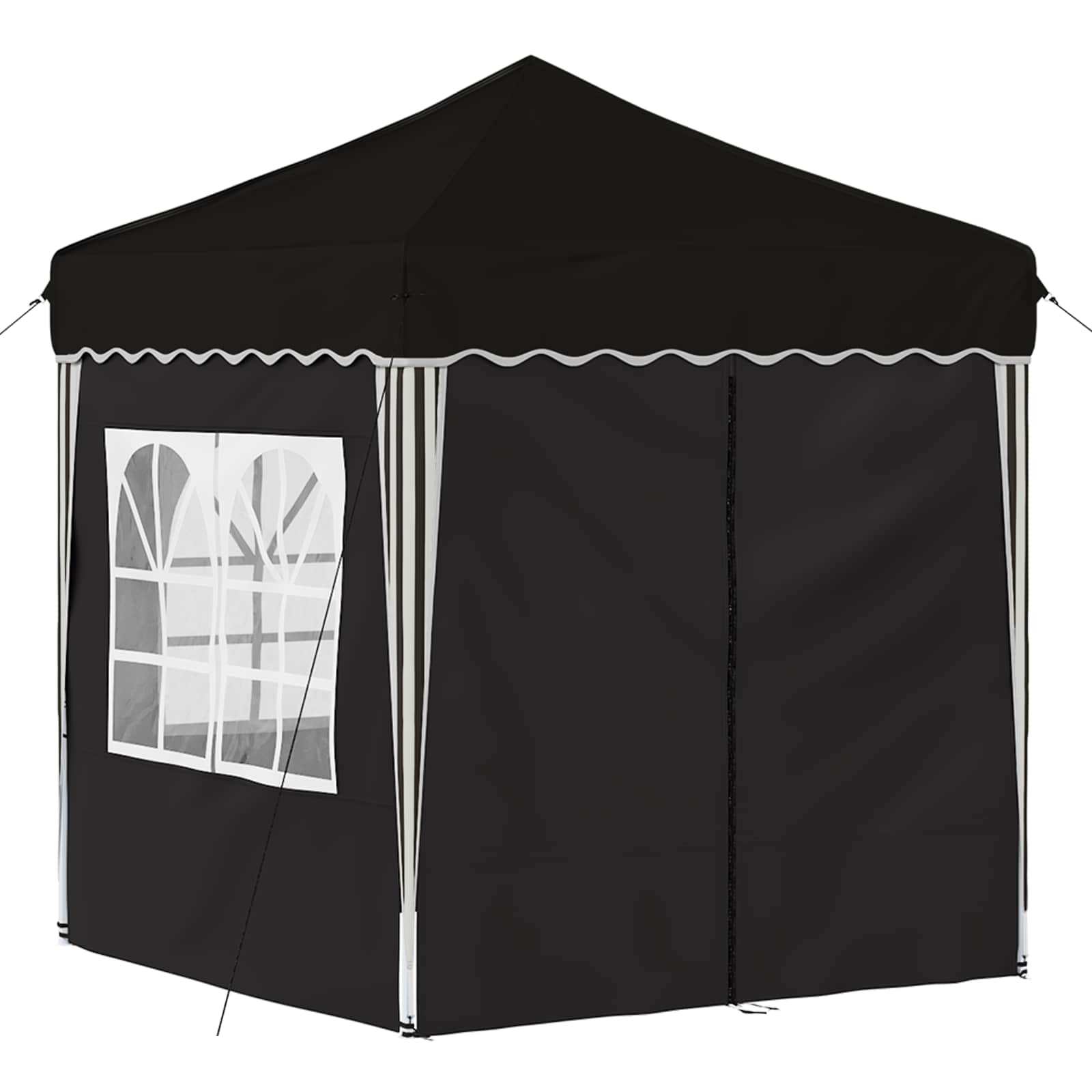 vidaXL Pop-up Party Tent 195 x 195 x 245 cm Black Oxford Fabric - 12651