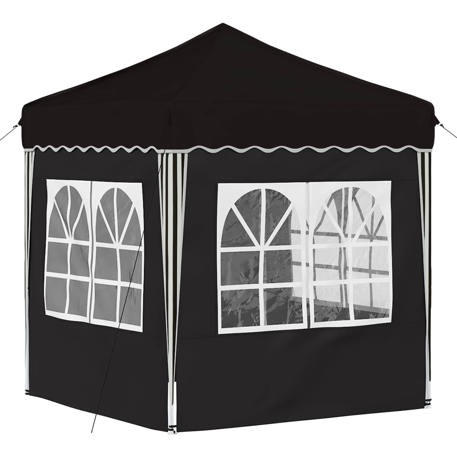 vidaXL Pop-up Party Tent 195 x 195 x 245 cm Black Oxford Fabric - 12651