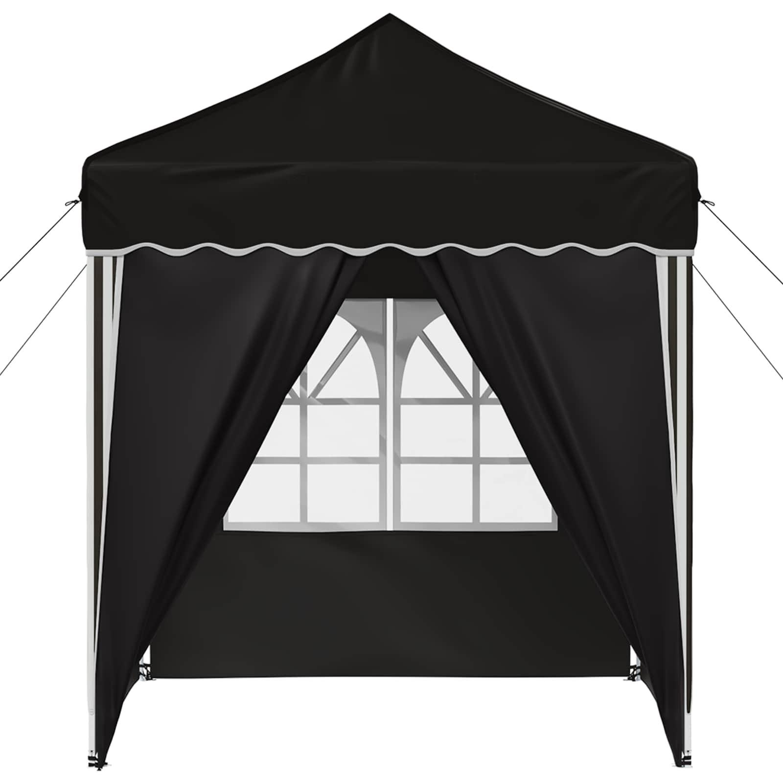 vidaXL Pop-up Party Tent 195 x 195 x 245 cm Black Oxford Fabric - 12651