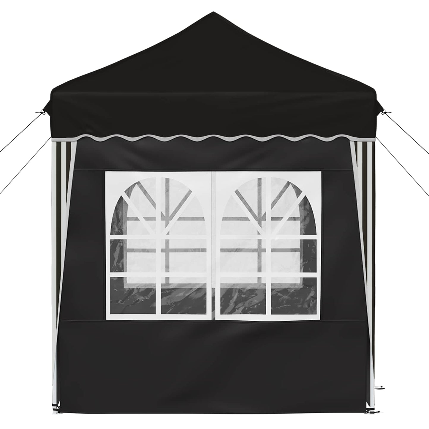 vidaXL Pop-up Party Tent 195 x 195 x 245 cm Black Oxford Fabric - 12651