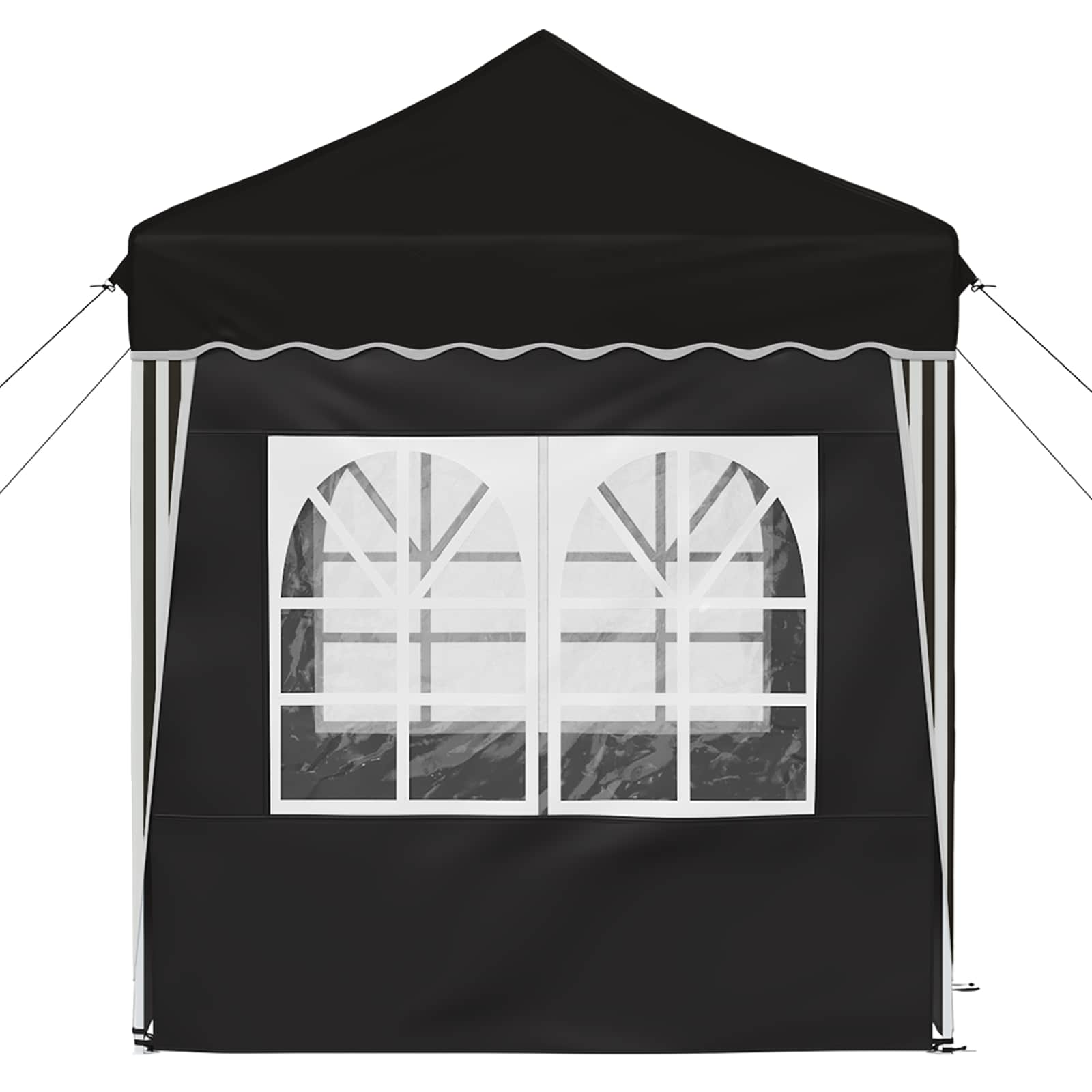 vidaXL Pop-up Party Tent 195 x 195 x 245 cm Black Oxford Fabric - 12651