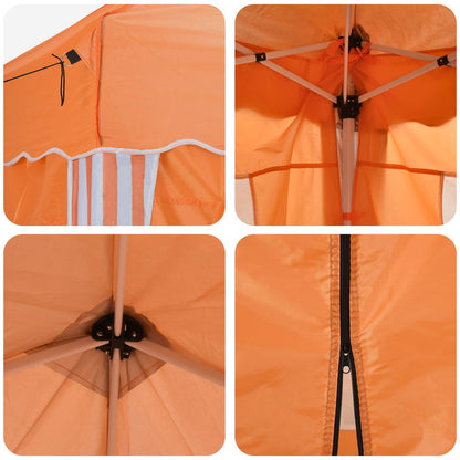 vidaXL Pop-up Party Tent 195 x 195 x 245 cm Orange Oxford Fabric - 12653