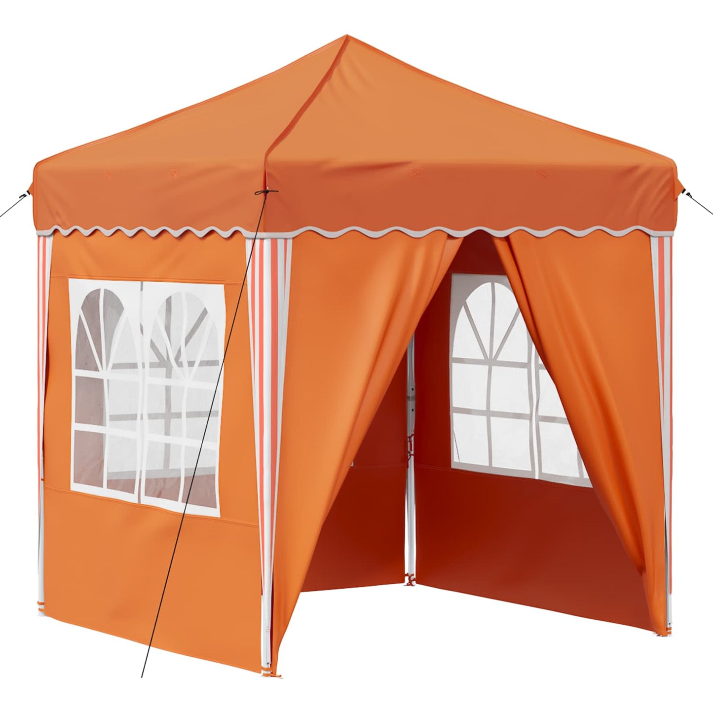 vidaXL Pop-up Party Tent 195 x 195 x 245 cm Orange Oxford Fabric - 12653