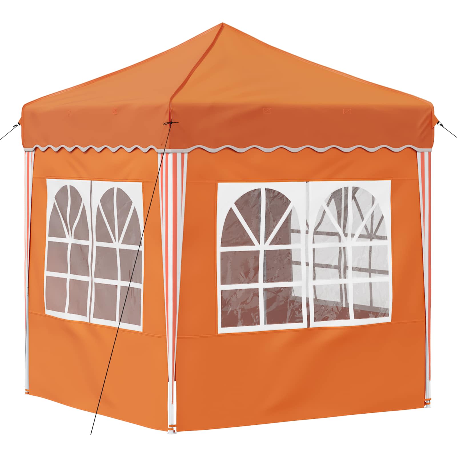vidaXL Pop-up Party Tent 195 x 195 x 245 cm Orange Oxford Fabric - 12653