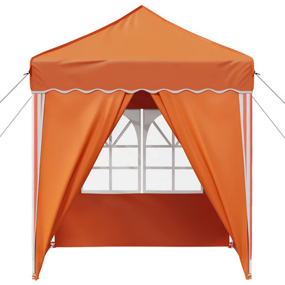 vidaXL Pop-up Party Tent 195 x 195 x 245 cm Orange Oxford Fabric - 12653