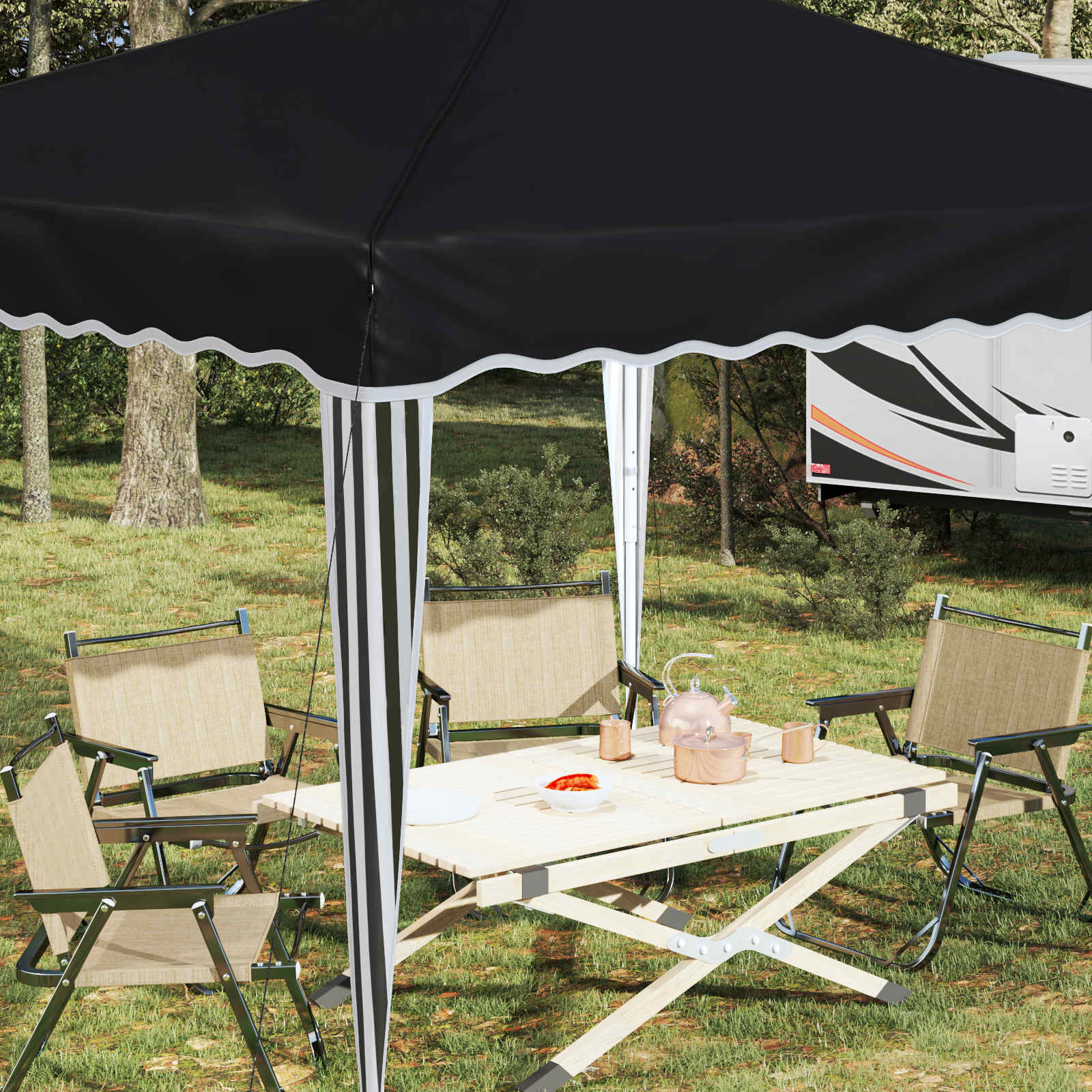 vidaXL Pop-up Party Tent 288 x 288 x 245 cm Anthracite Oxford Fabric