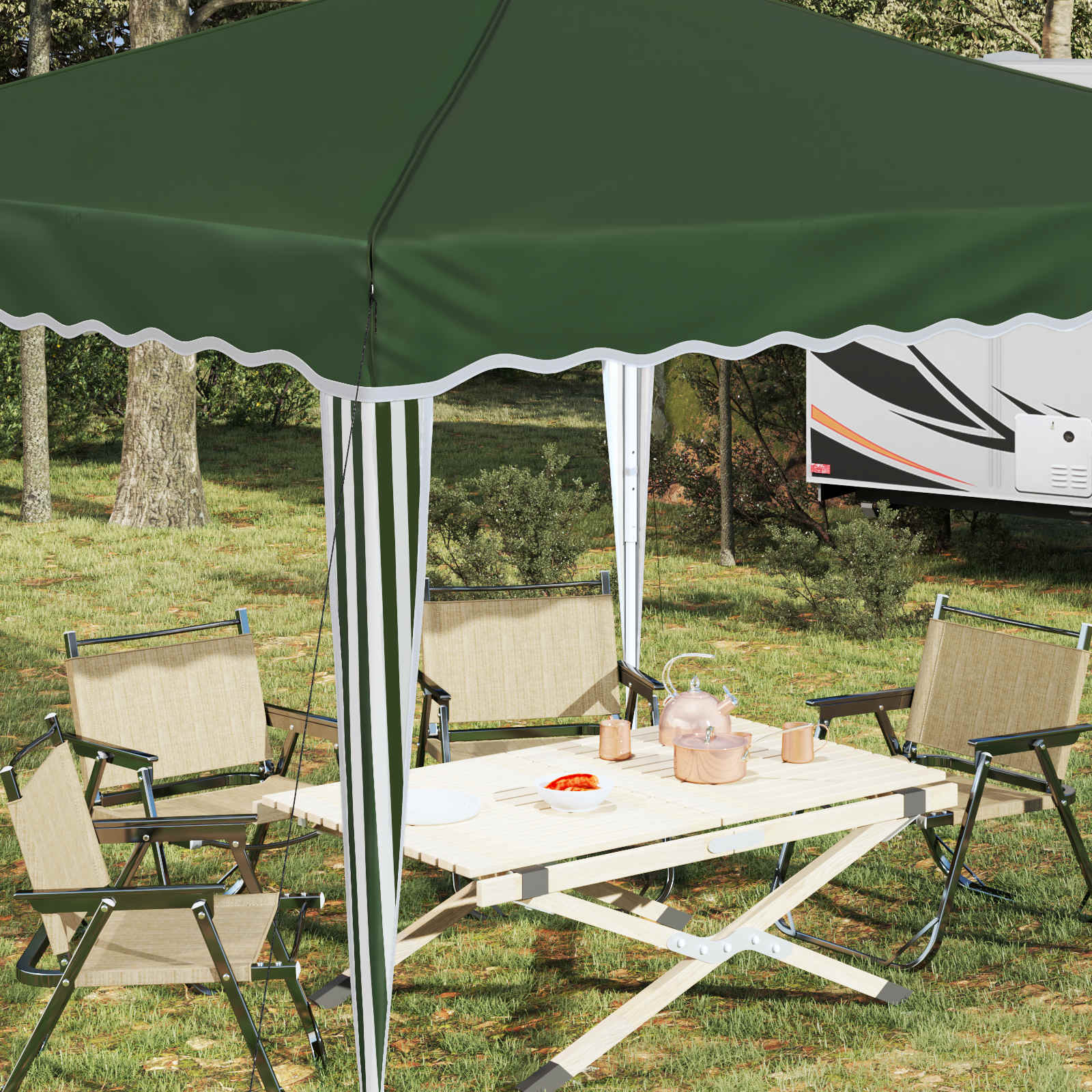 vidaXL Pop-up Party Tent 288 x 288 x 245 cm Green Oxford Fabric