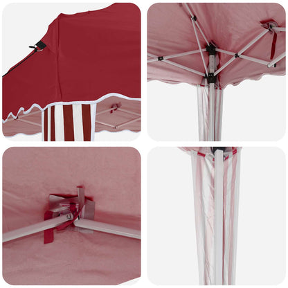 vidaXL Pop-up Party Tent 288 x 288 x 245 cm Burgundy Oxford Fabric
