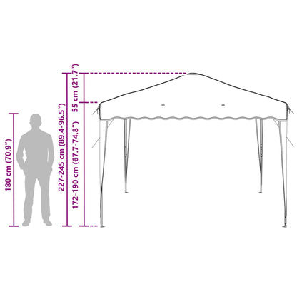 vidaXL Pop-up Party Tent 288 x 288 x 245 cm Orange Oxford Fabric