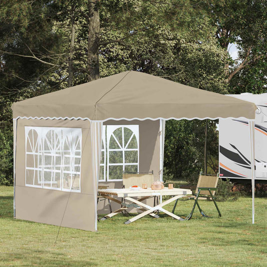 vidaXL Pop-up Party Tent 288 x 288 x 245 cm Cream Oxford Fabric - 12710