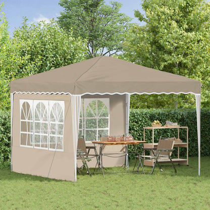 vidaXL Pop-up Party Tent 288 x 288 x 245 cm Cream Oxford Fabric - 12710