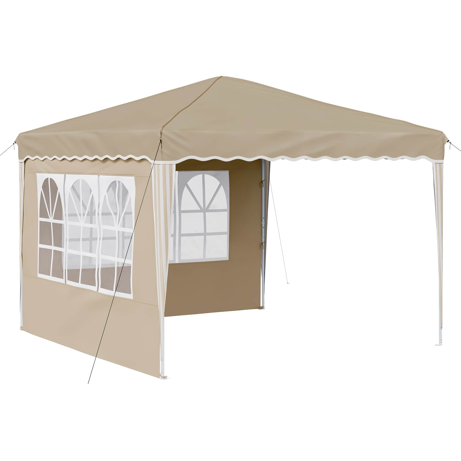 vidaXL Pop-up Party Tent 288 x 288 x 245 cm Cream Oxford Fabric - 12710
