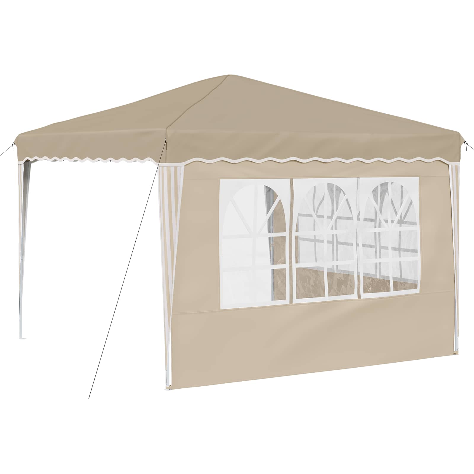 vidaXL Pop-up Party Tent 288 x 288 x 245 cm Cream Oxford Fabric - 12710