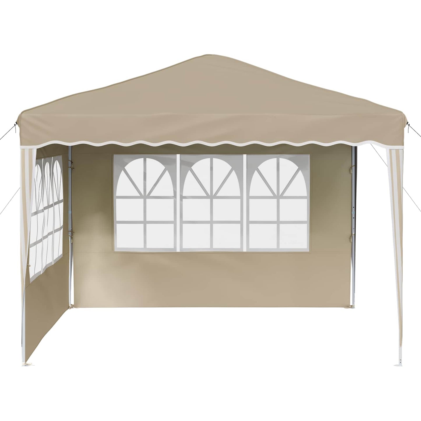 vidaXL Pop-up Party Tent 288 x 288 x 245 cm Cream Oxford Fabric - 12710