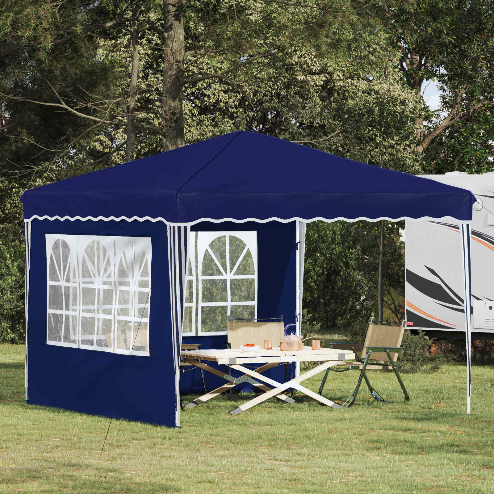 vidaXL Pop-up Party Tent 288 x 288 x 245 cm Blue Oxford Fabric - 12721