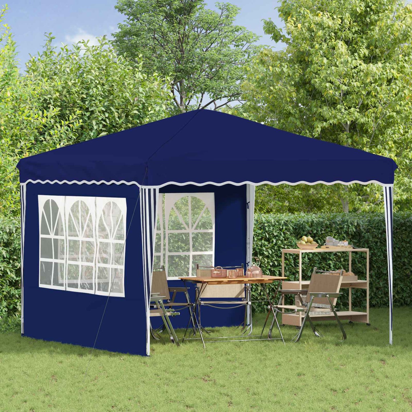 vidaXL Pop-up Party Tent 288 x 288 x 245 cm Blue Oxford Fabric - 12721
