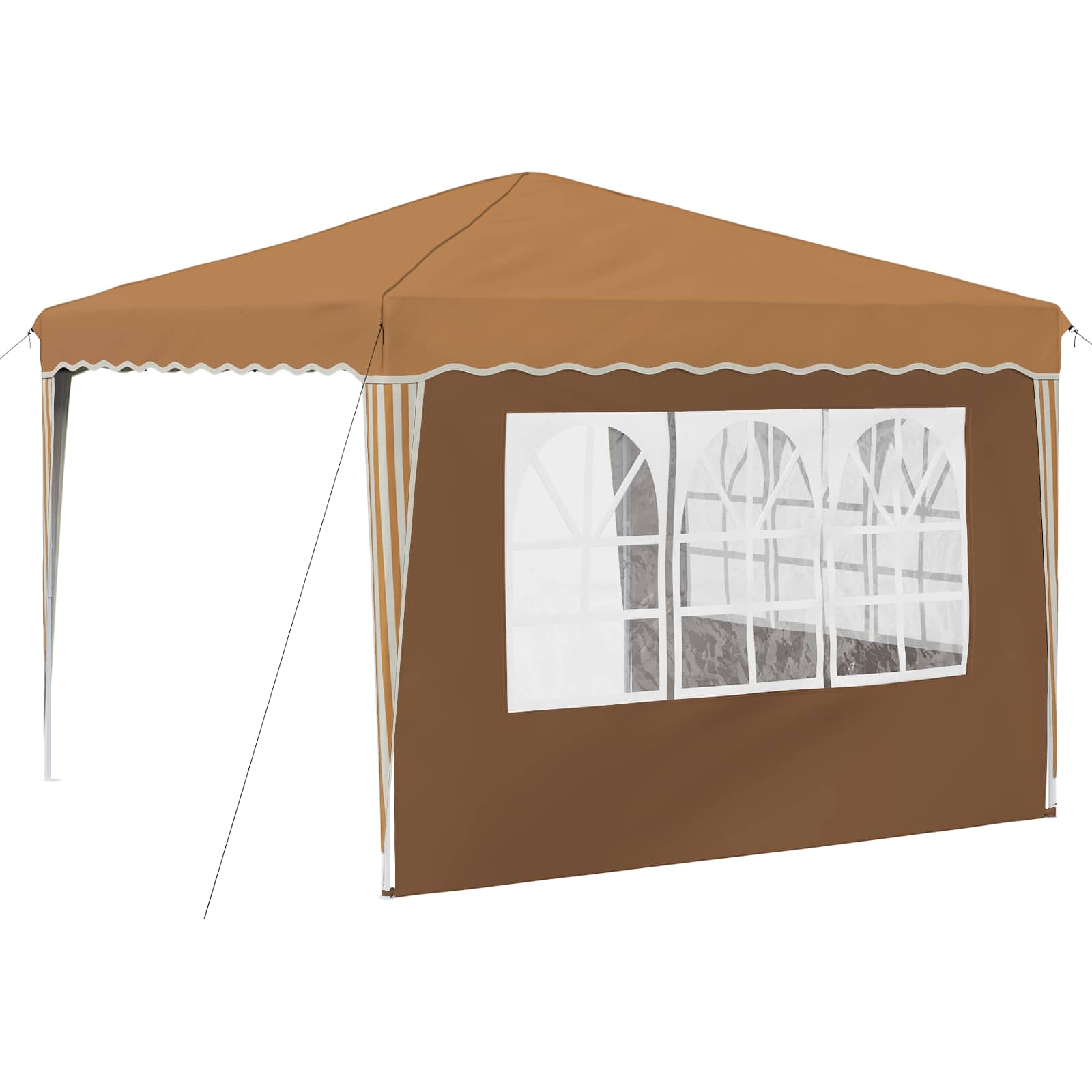 vidaXL Pop-up Party Tent 288 x 288 x 245 cm Beige Oxford Fabric - 12727