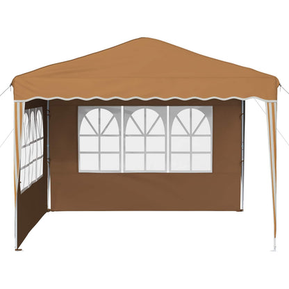 vidaXL Pop-up Party Tent 288 x 288 x 245 cm Beige Oxford Fabric - 12727