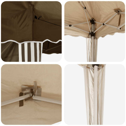 vidaXL Pop-up Party Tent 288 x 288 x 245 cm Taupe Oxford Fabric - 12738