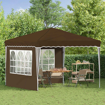 vidaXL Pop-up Party Tent 288 x 288 x 245 cm Taupe Oxford Fabric - 12738