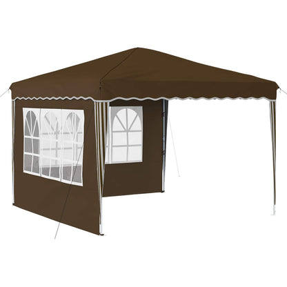 vidaXL Pop-up Party Tent 288 x 288 x 245 cm Taupe Oxford Fabric - 12738