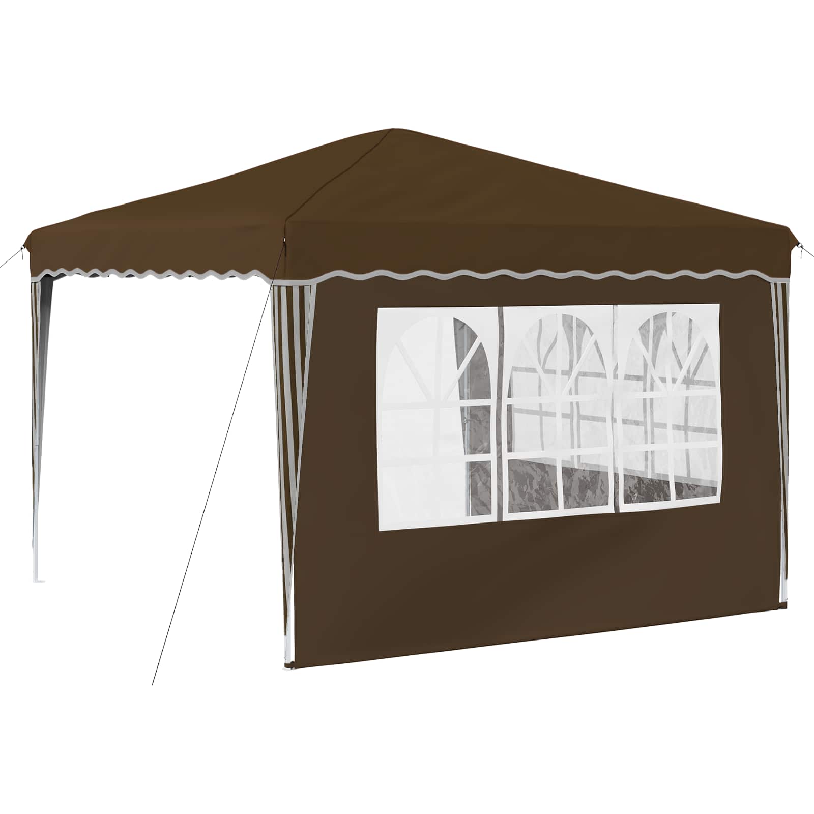vidaXL Pop-up Party Tent 288 x 288 x 245 cm Taupe Oxford Fabric - 12738