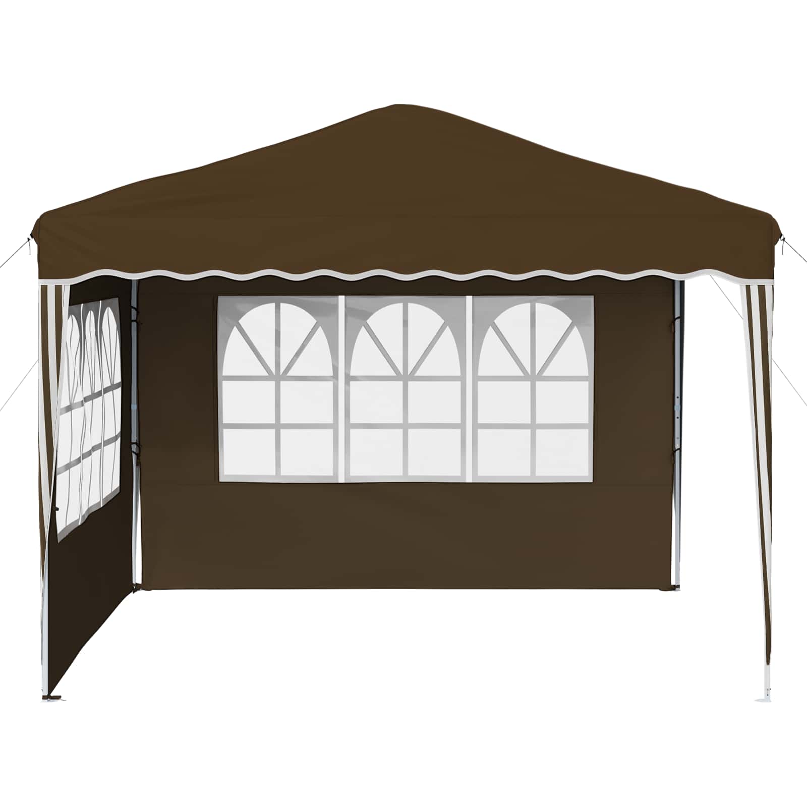vidaXL Pop-up Party Tent 288 x 288 x 245 cm Taupe Oxford Fabric - 12738