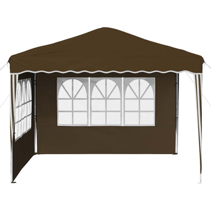 vidaXL Pop-up Party Tent 288 x 288 x 245 cm Taupe Oxford Fabric - 12738