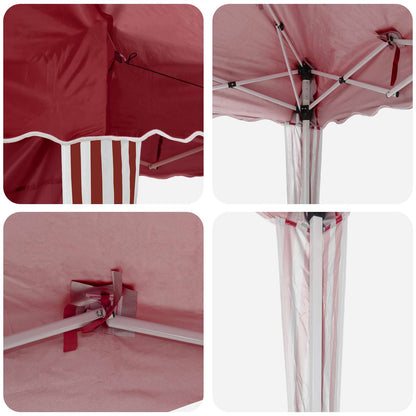 vidaXL Pop-up Party Tent 288 x 288 x 245 cm Burgundy Oxford Fabric - 12739