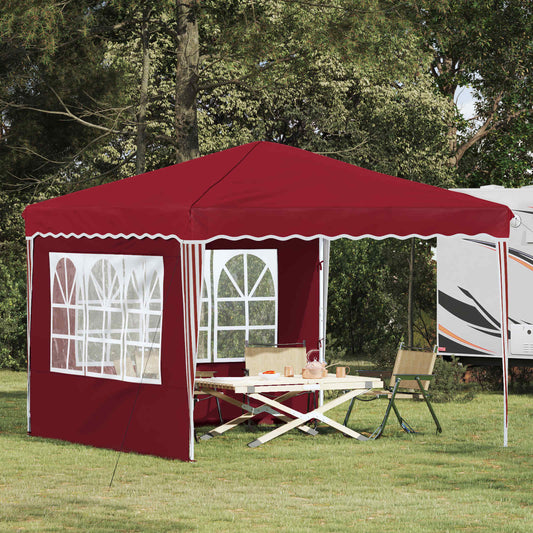 vidaXL Pop-up Party Tent 288 x 288 x 245 cm Burgundy Oxford Fabric - 12739