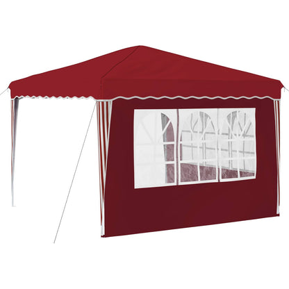 vidaXL Pop-up Party Tent 288 x 288 x 245 cm Burgundy Oxford Fabric - 12739