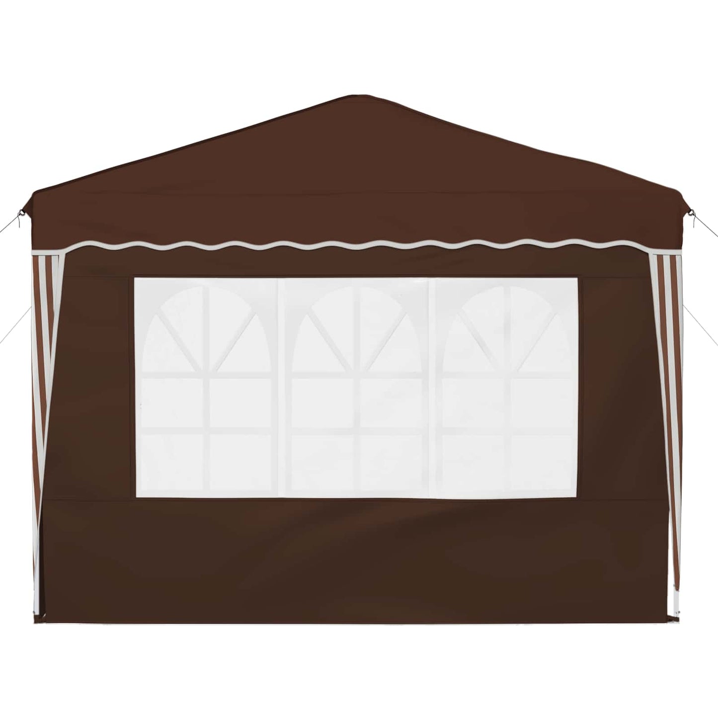 vidaXL Pop-up Party Tent 288 x 288 x 245 cm Brown Oxford Fabric - 12740