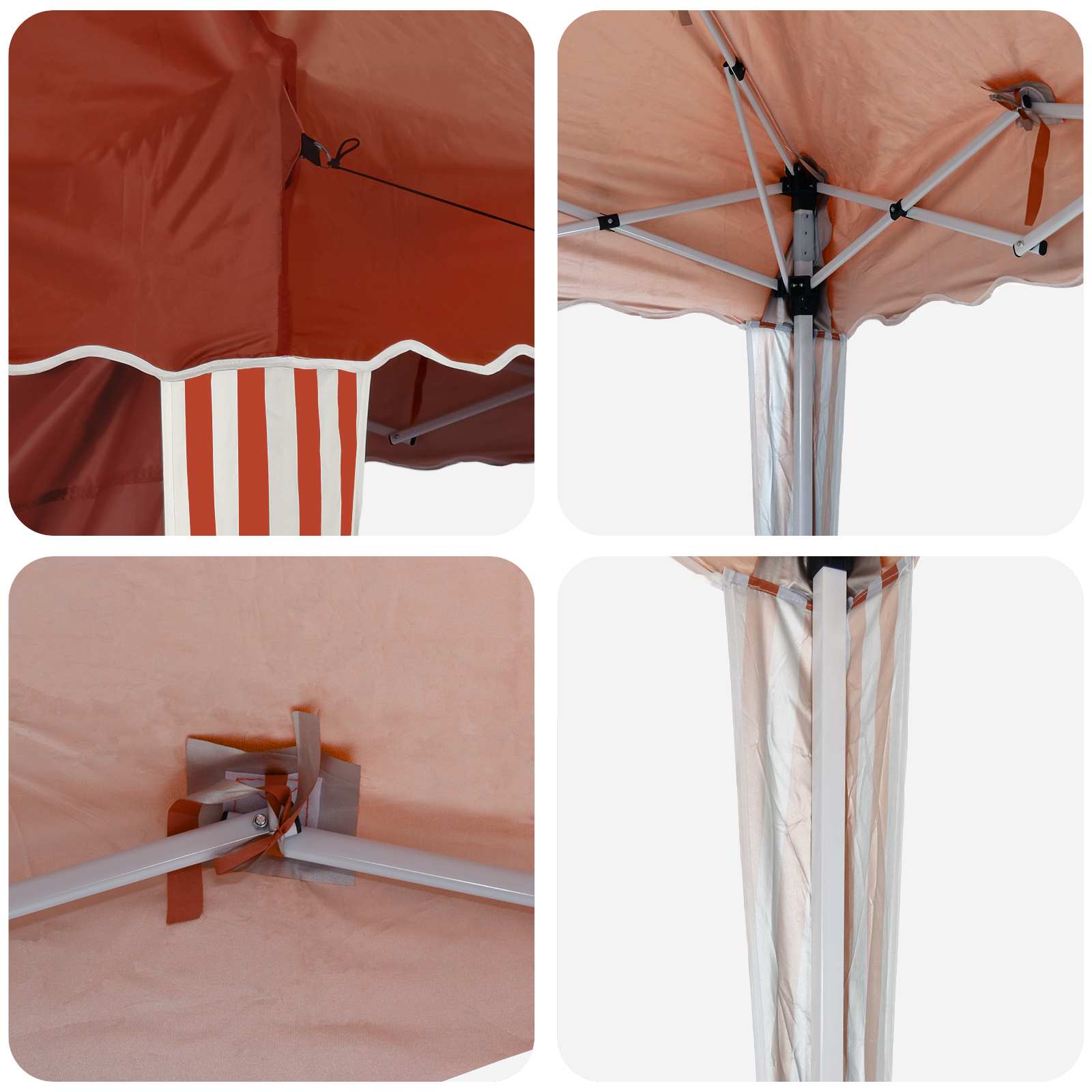 vidaXL Pop-up Party Tent 288 x 288 x 245 cm Terracotta Oxford Fabric - 12741