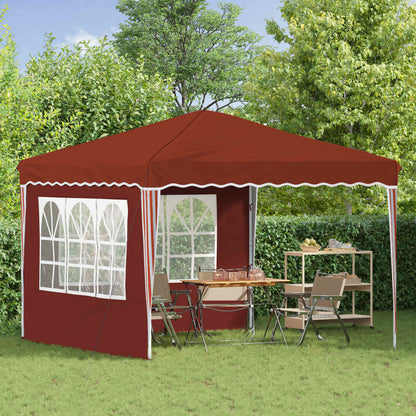 vidaXL Pop-up Party Tent 288 x 288 x 245 cm Terracotta Oxford Fabric - 12741