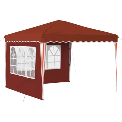 vidaXL Pop-up Party Tent 288 x 288 x 245 cm Terracotta Oxford Fabric - 12741