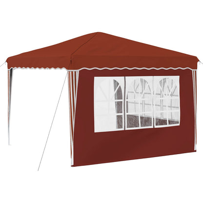 vidaXL Pop-up Party Tent 288 x 288 x 245 cm Terracotta Oxford Fabric - 12741