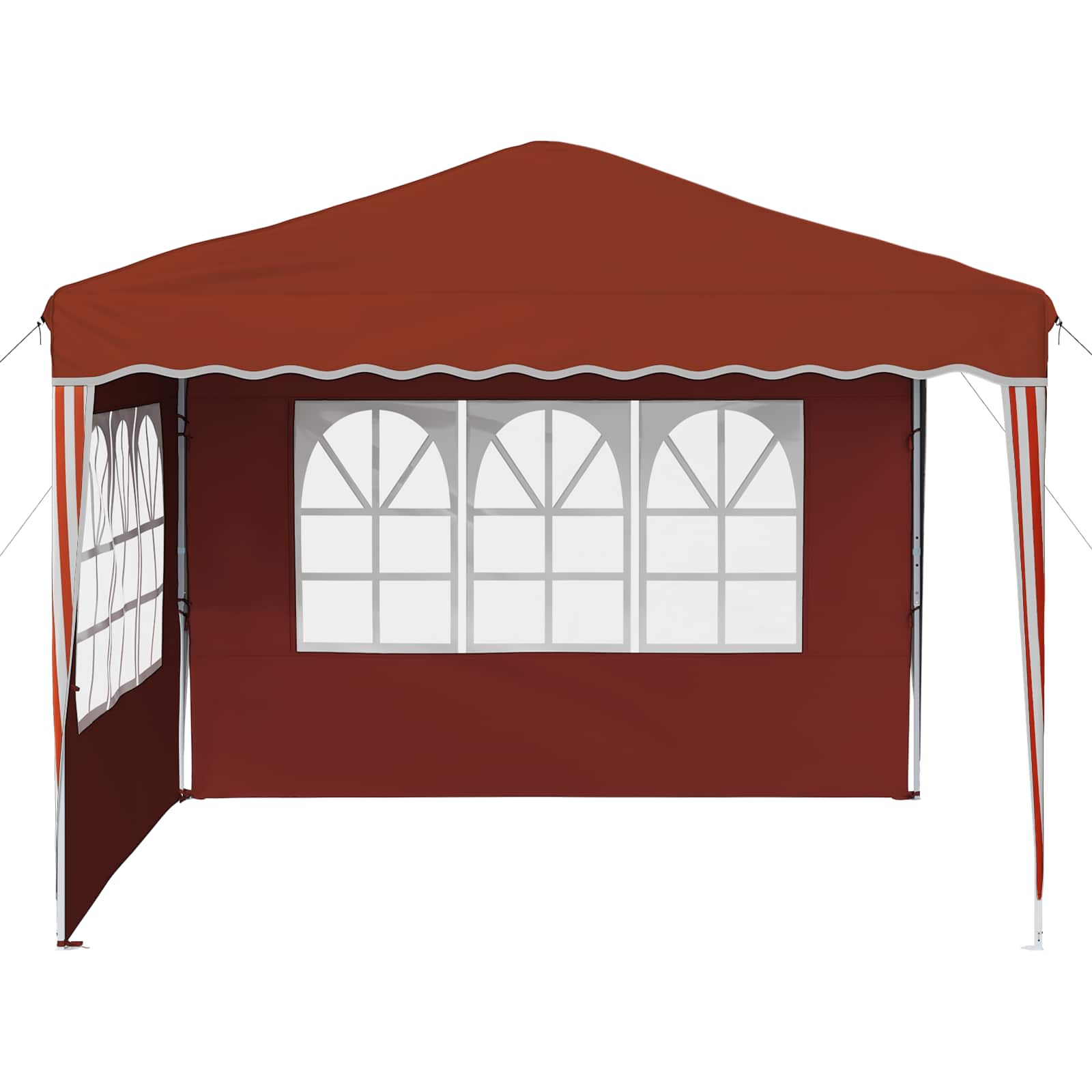 vidaXL Pop-up Party Tent 288 x 288 x 245 cm Terracotta Oxford Fabric - 12741
