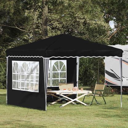vidaXL Pop-up Party Tent 288 x 288 x 245 cm Black Oxford Fabric - 12745