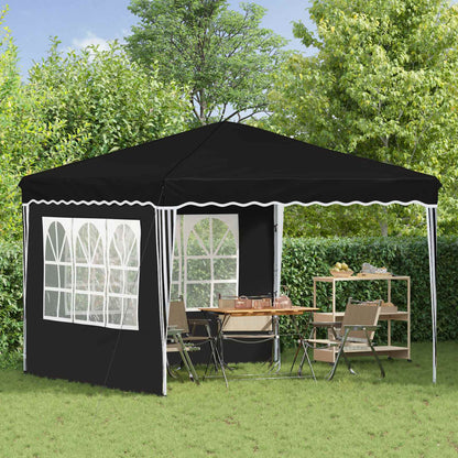 vidaXL Pop-up Party Tent 288 x 288 x 245 cm Black Oxford Fabric - 12745