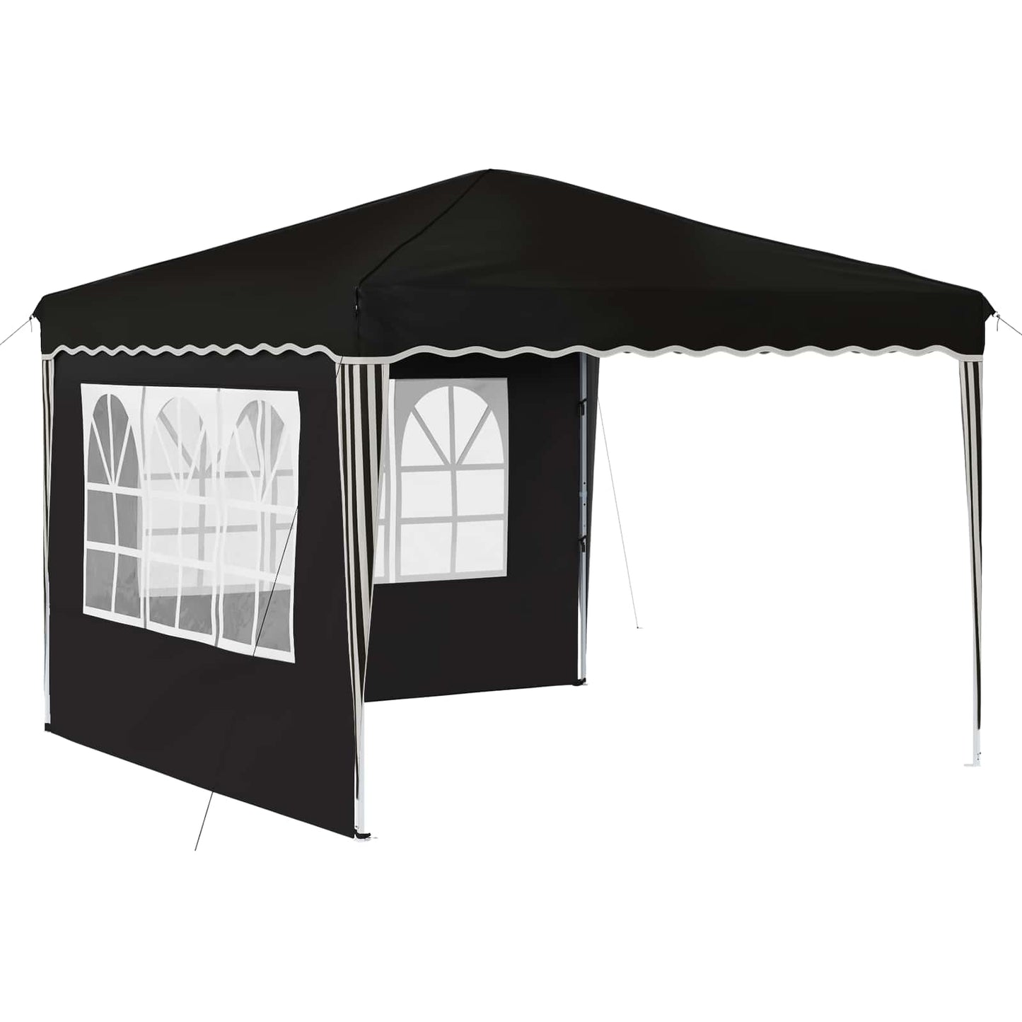 vidaXL Pop-up Party Tent 288 x 288 x 245 cm Black Oxford Fabric - 12745